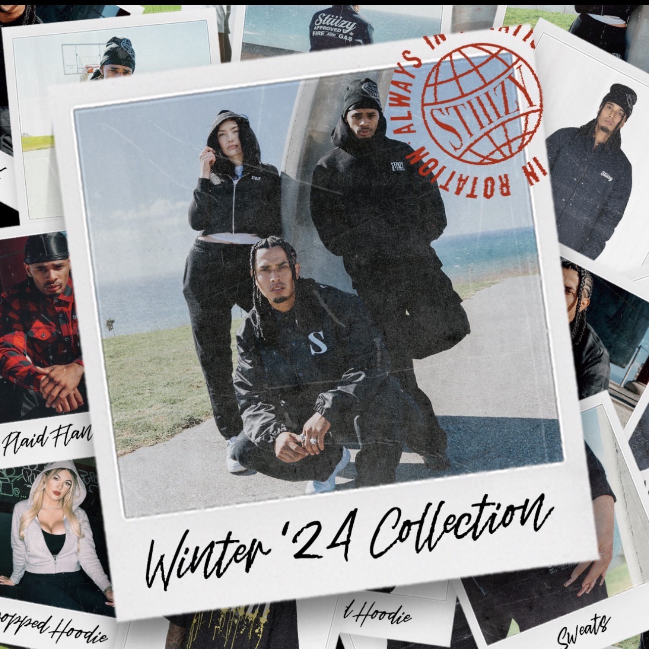 STIIIZY Winter 24 collection polaroid collage