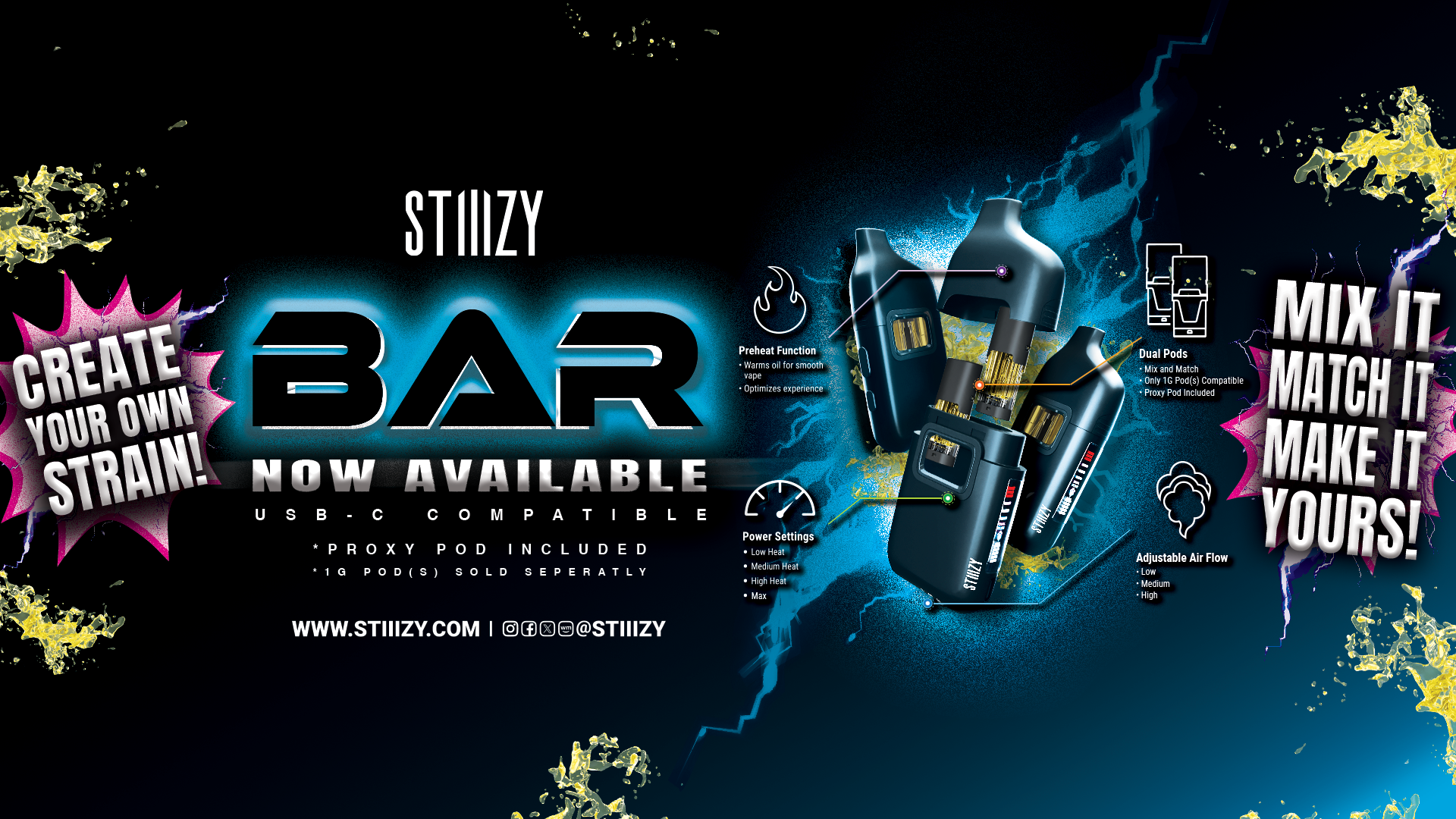 STIIIZY Bar Now Available launch campaign